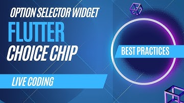 Option Selector Widget in Flutter | Choice Chip | Live Code | CS Community