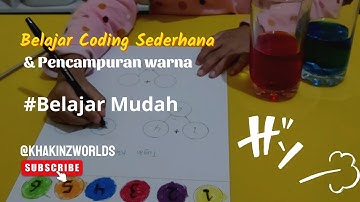 Belajar coding sederhana untuk Anak TK dari nol dengan worksheet & pencampuran warna #shorts #coding