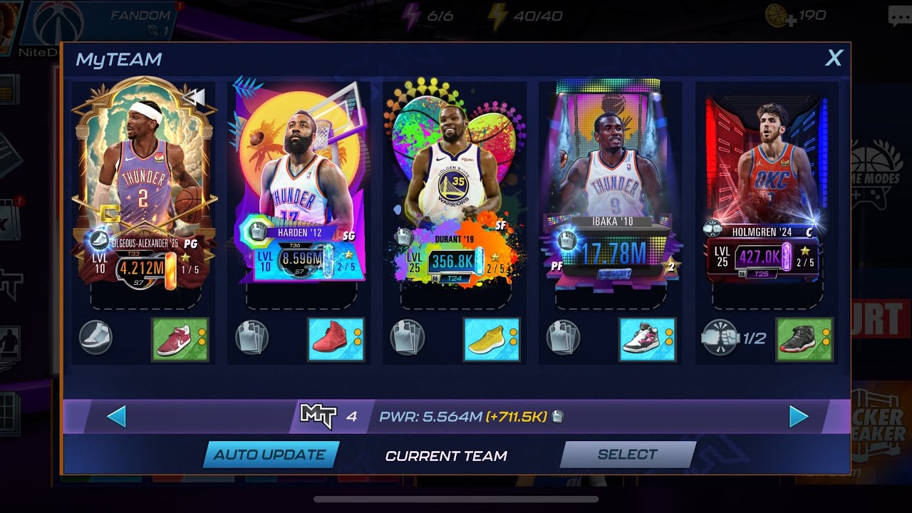 ALL TIME OKC TEAM IN NBA 2k MOBILE.!
