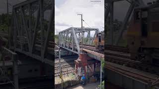 Loco pilots make the train slow to cross the railway bridge.#indianrailways #railway #train