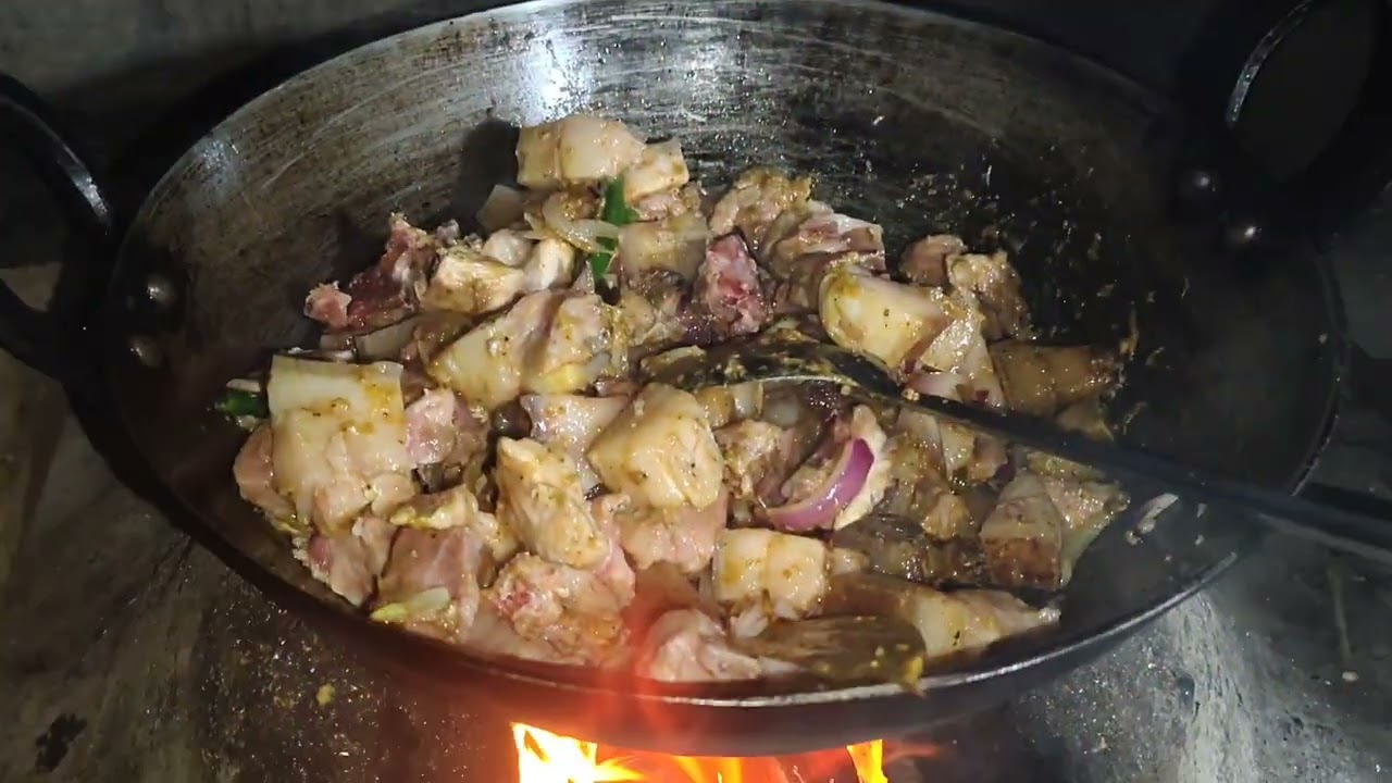 তেল নিদিয়াকৈ গাহৰি মাংস ৰান্ধিলো 😋#gahori #withoutoilrecipe #gahorilover