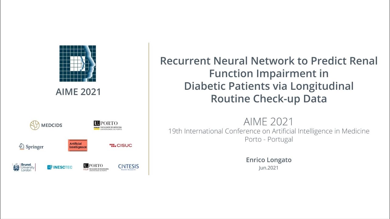 AIME -RNN to Predict Renal Function Imp. in Diabetic Patients via Longitudinal Routine Check-up Data