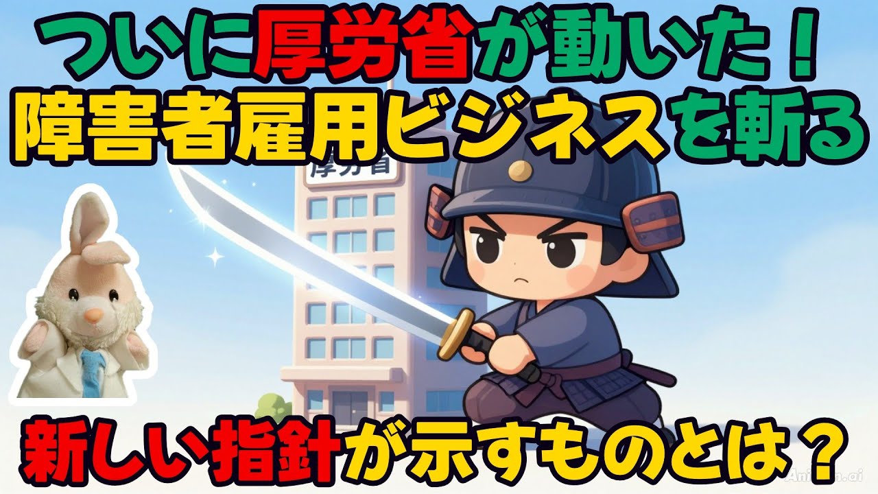ついに厚生労働省が動く？！法定雇用率達成代行サービスにガイドラインを！