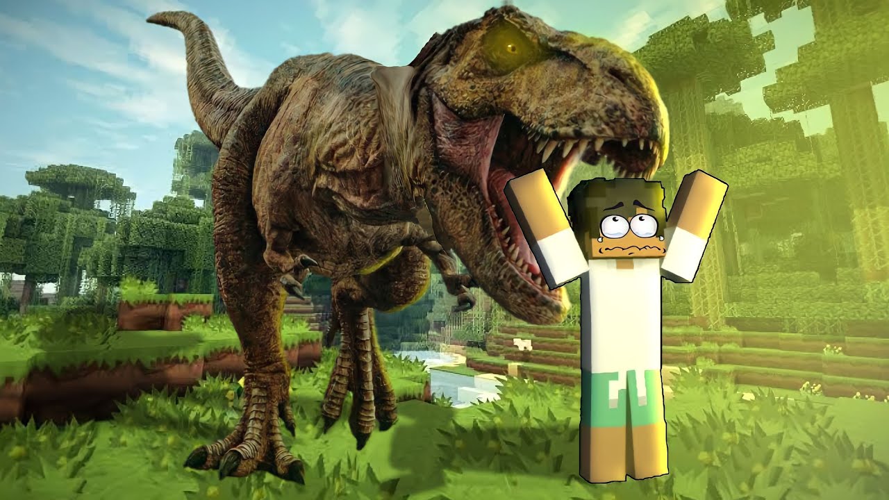 Matrey ENFRENTEI UM DINOSSAURO NO MINECRAFT 😱😰