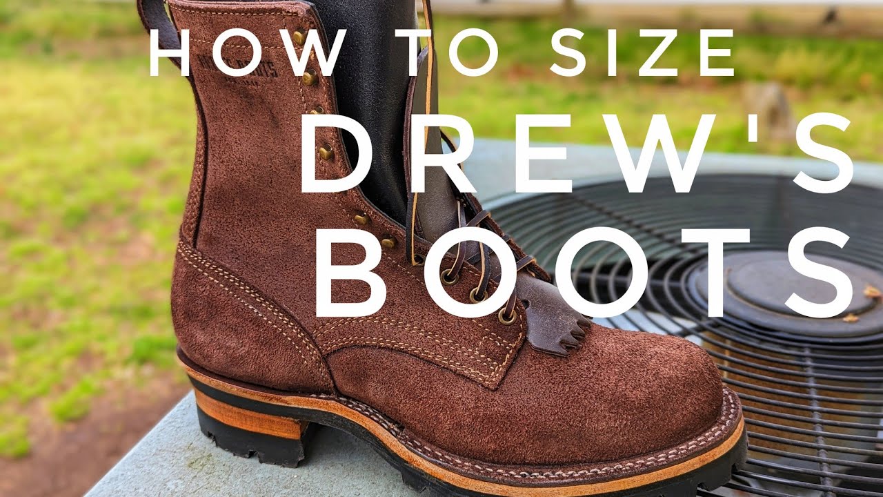 SIZING for Drew's Boots 8 inch Logger - Brown Rough Out - YouTube