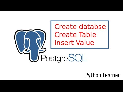 How to create database, table and insert data in PostgreSQL [2020] #postgresql #pythonlearner