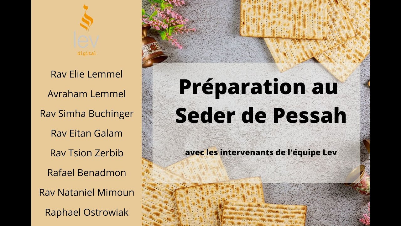 Le Seder de Pessah avec le Rav Elie Lemmel et tous les intervenants de LEV Israel