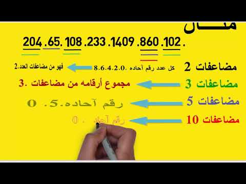 مضاعفات عدد مضاعفات 2 3 5 10 Youtube