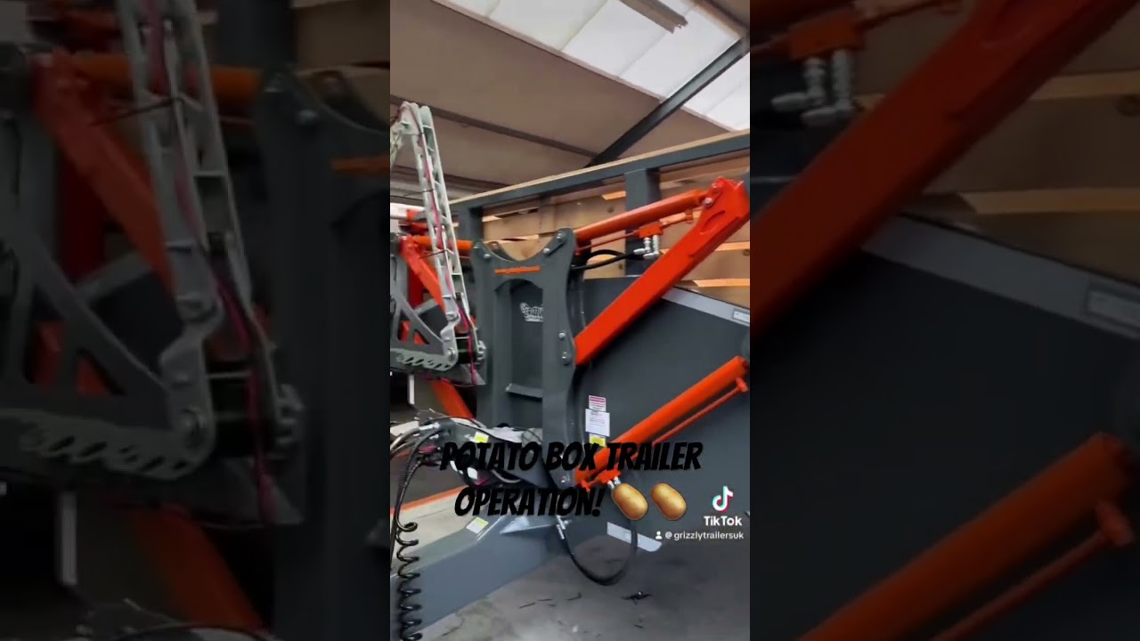 HOW IT WORKS! Potato box trailer operation. #engineering #geometry #design #ideas #agriculture