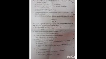 HC 2 - Education in Contemporary India B.ED semester 1 - Question Paper