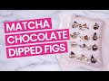 Matcha & Chocolate Dipped Dried Figs