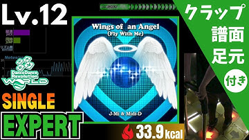【DDR WORLD】Lv.12 Wings of an Angel (Fly With Me)（ESP）【譜面＋足元＋クラップ】