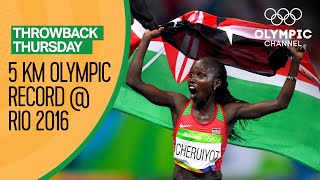 Vivian Cheruiyot breaks the 5,000m Olympic record at Rio 2016 | Throwback Thursday screenshot 3