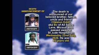 Cheston Edith ~ Short Obituary