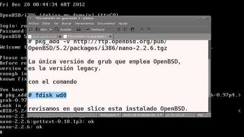 Instalar Grub en OpenBSD 5.2