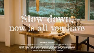 【Playlist】Slow down, now is all you have | Relaxing acoustic cosy thoughts, peaceful vibe wind down