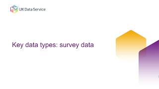 Key data types: survey data