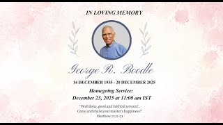 🕊️ In Loving Memory of George R. Boodle | Homegoing Service | 23 Dec 2025