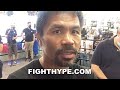 PACQUIAO REACTS TO DROPPING SPARRING PARTNER IN SPENCE TRAINING; KEEPS IT 100 ON HIS INSPIRATION