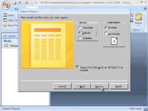 Video: Hvordan lager du en rapport med Wizard i Access 2007?