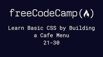 freeCodeCamp - Learn CSS by Building a Cafe Menu (21-30)