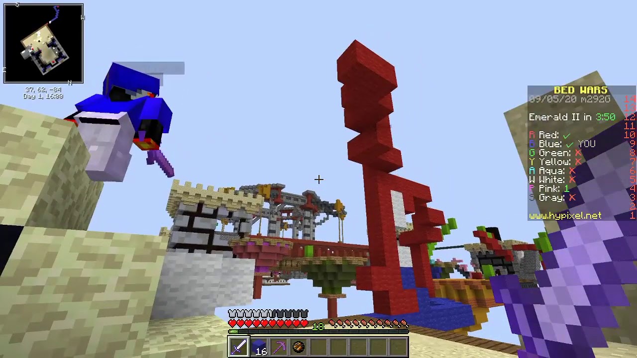 Playing bedwars with my brother - YouTube