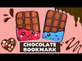 HOW TO MAKE CHOCOLATE BOOKMARK 🍫💕 Kawaii Bookmarks | DIY Cute Bookmark At Home | Paper Food Ideas