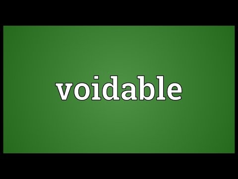 Voidable Meaning