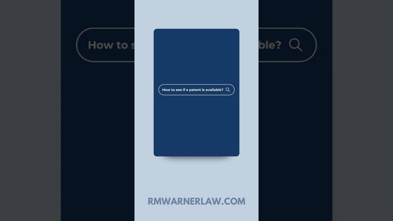 How to see if a patent is available