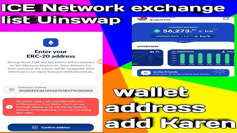 ice network add wallet address// ethereum wallet address//ice token withdraw uinswap
