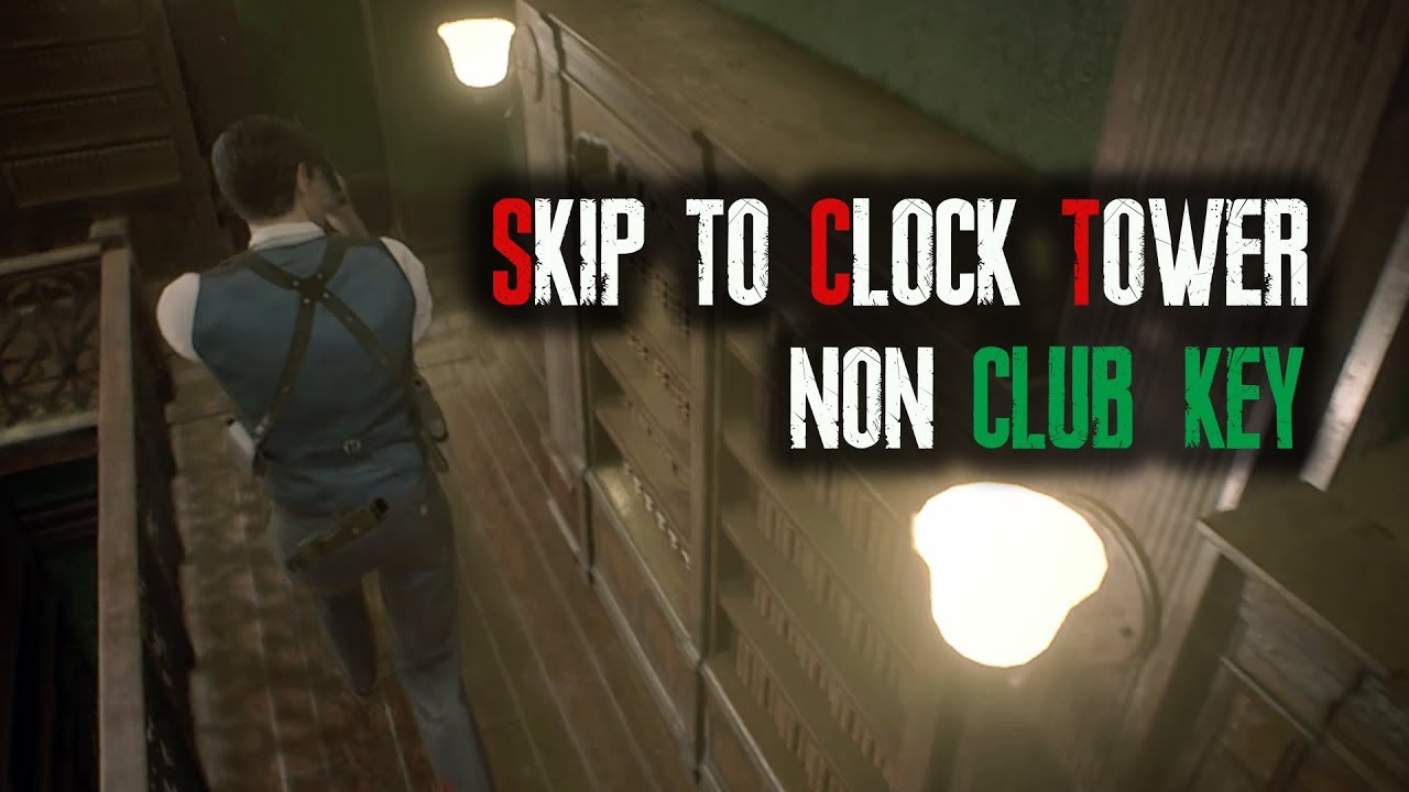 Resident Evil 2 Remake - 1.03 Skip to Clock Tower Non Club Key (Leon A Speedrun Skip)