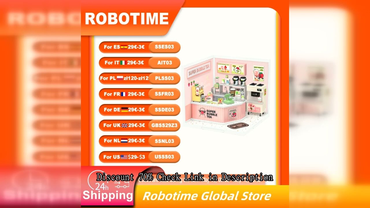 Robotime Rolife Super Store Series plastic 3D Puzzle DIY Miniature dollhouse kit Building Block Sets