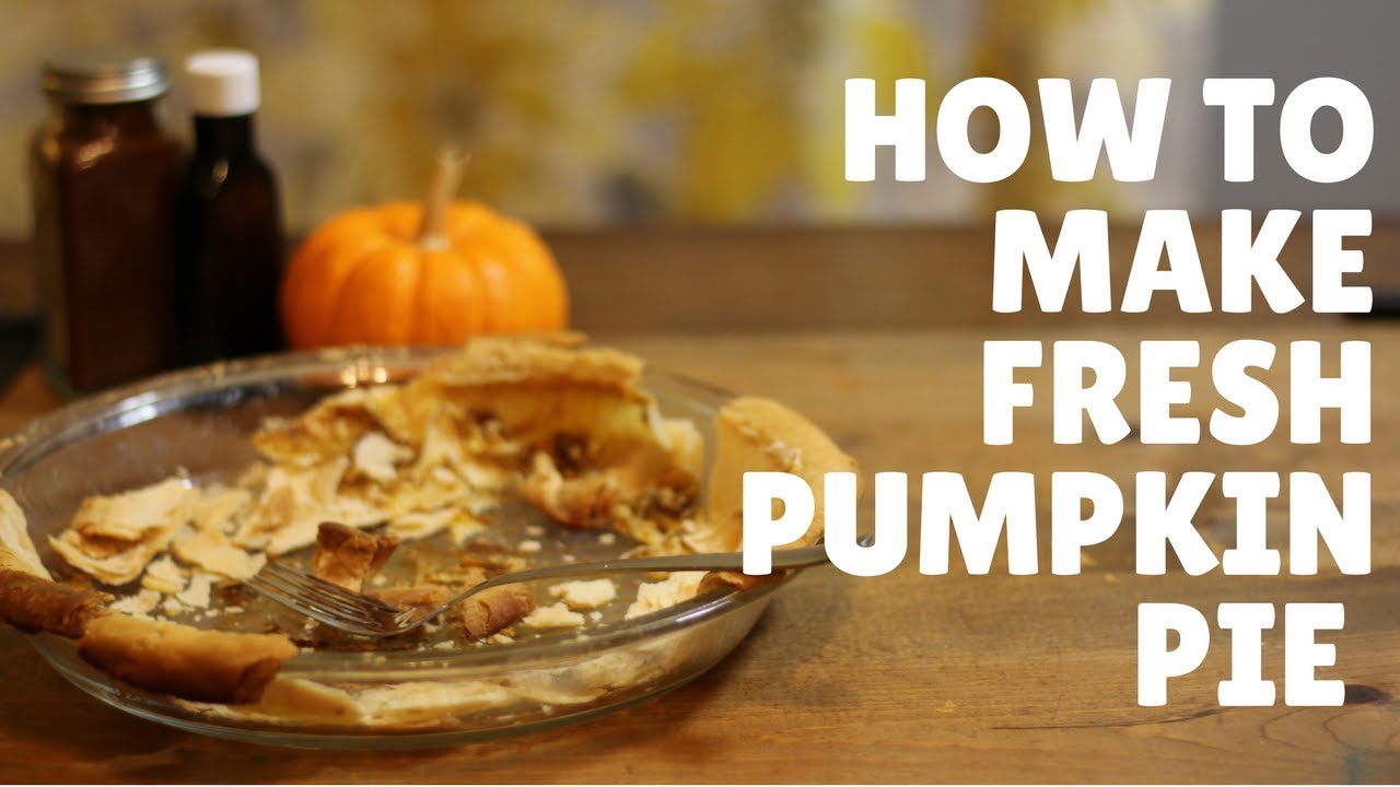 How to Make SIMPLE Fresh Pumpkin Pie - QUICK!! EASY!!!