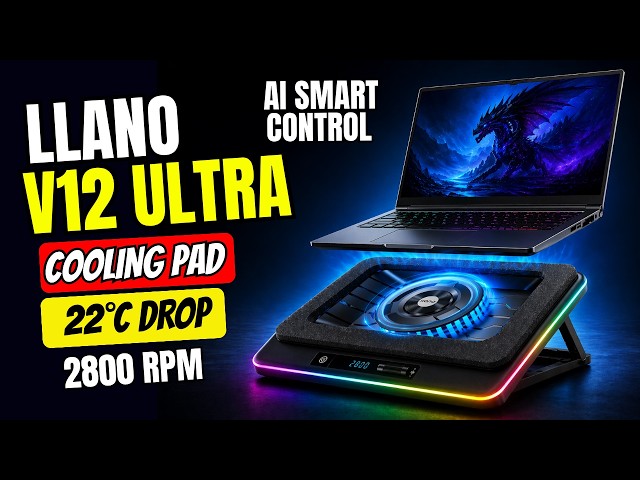 llano V12 Ultra Review – The Most Powerful Laptop Cooling Pad Yet