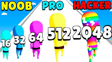 2048 Clash 3D in NOOB vs PRO vs HACKER