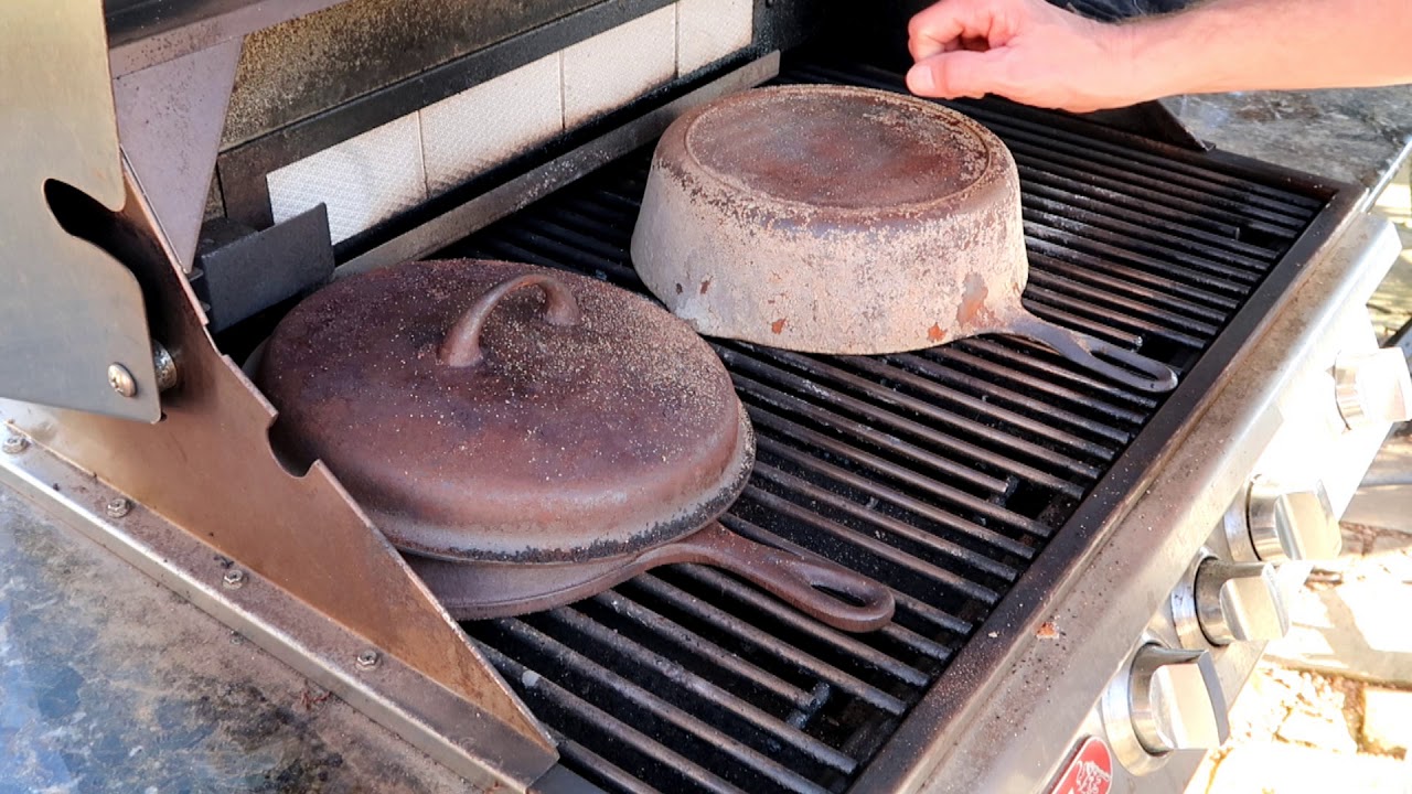 Nibble Me This: How I Restore and Maintain Cast Iron Skillets for Use On  The Grill