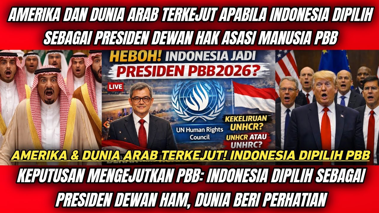 Amerika & Dunia Arab Terkejut Apabila Indonesia Dipilih PBB Sebagai Presiden Dewan HAM Dunia