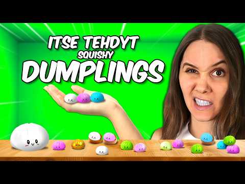 Tehdään Itse MINI SQUISHY DUMPLINGS, Jotta Tekin Voitte Tehdä!