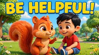 The Helpful Little Squirrel 🐿️ | Moral Story for Kids in English | Hazi Family Update