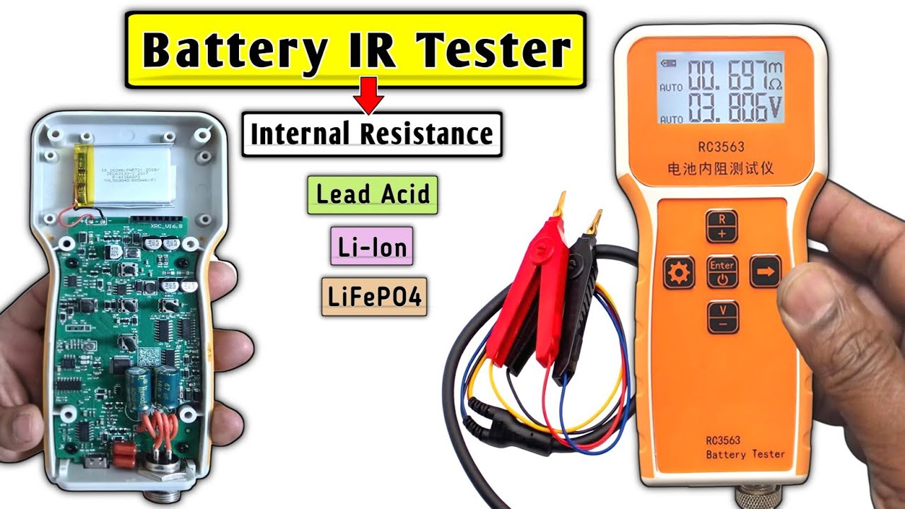 Irwin Battery Test Battery Internal Resistance Tester || How to Use Battery RC3563 IR ...