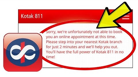 Fix Kotak Bank App Sorry we