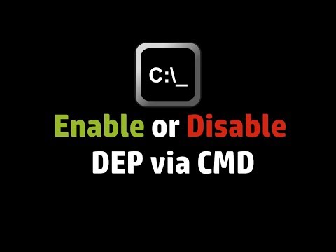 Enable or Disable DEP via CMD