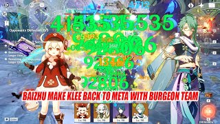 Baizhu Make Klee Back to Meta with Burgeon Team - 1k1 EM Klee 3.6 Floor 12 Showcase
