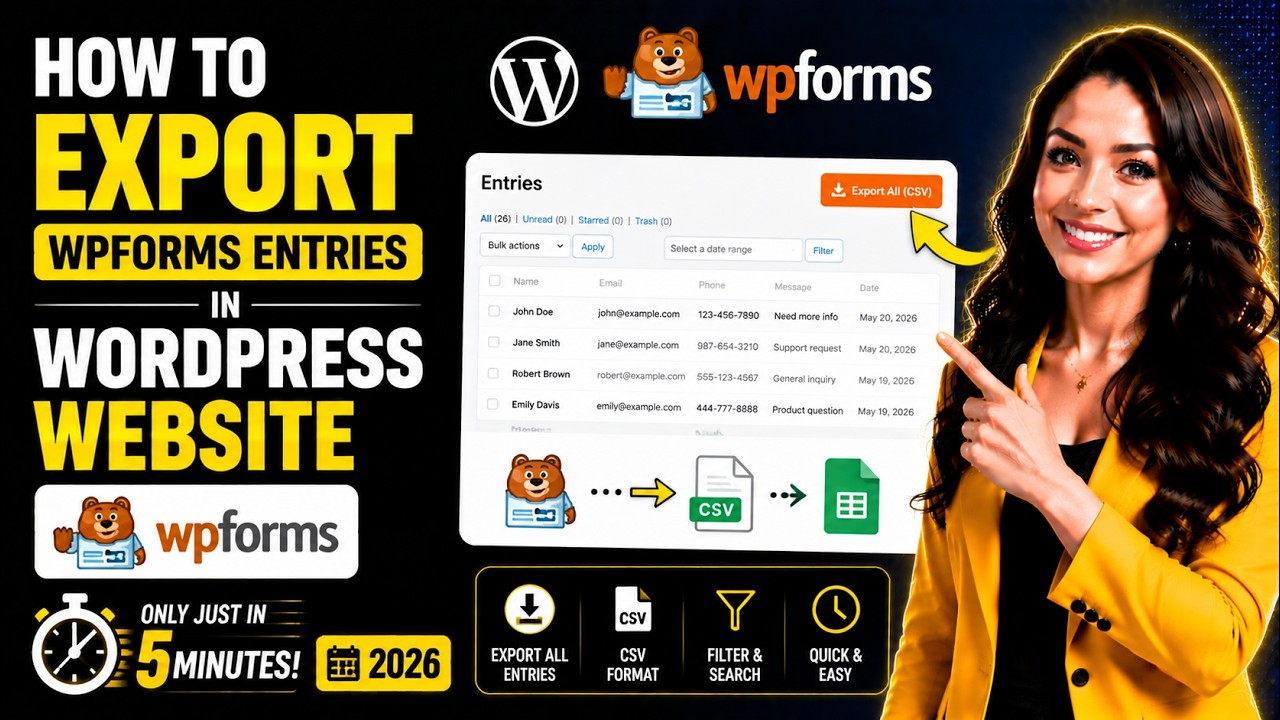 How to export Wpforms entries in WordPress website only just in 5 ...