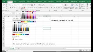 Change Themes in Excel