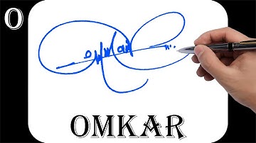 Omkar name signature design - O signature style - How to signature your name