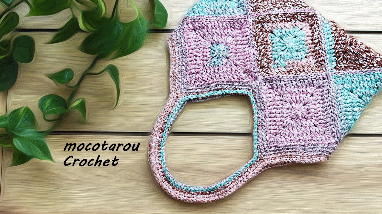 Colorful motif crochet bag - YouTube