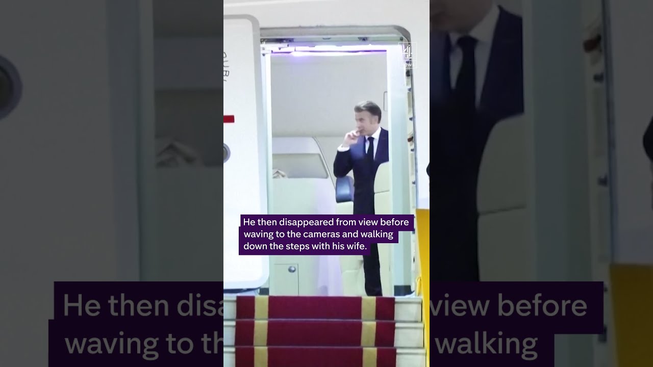 The Moment French President Macron Appears To Be Pushed In Face By His Wife