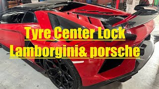 How to open tyre center lock wheel(wheel bolt) (wrench)Lamborghini,porsche gt3,911