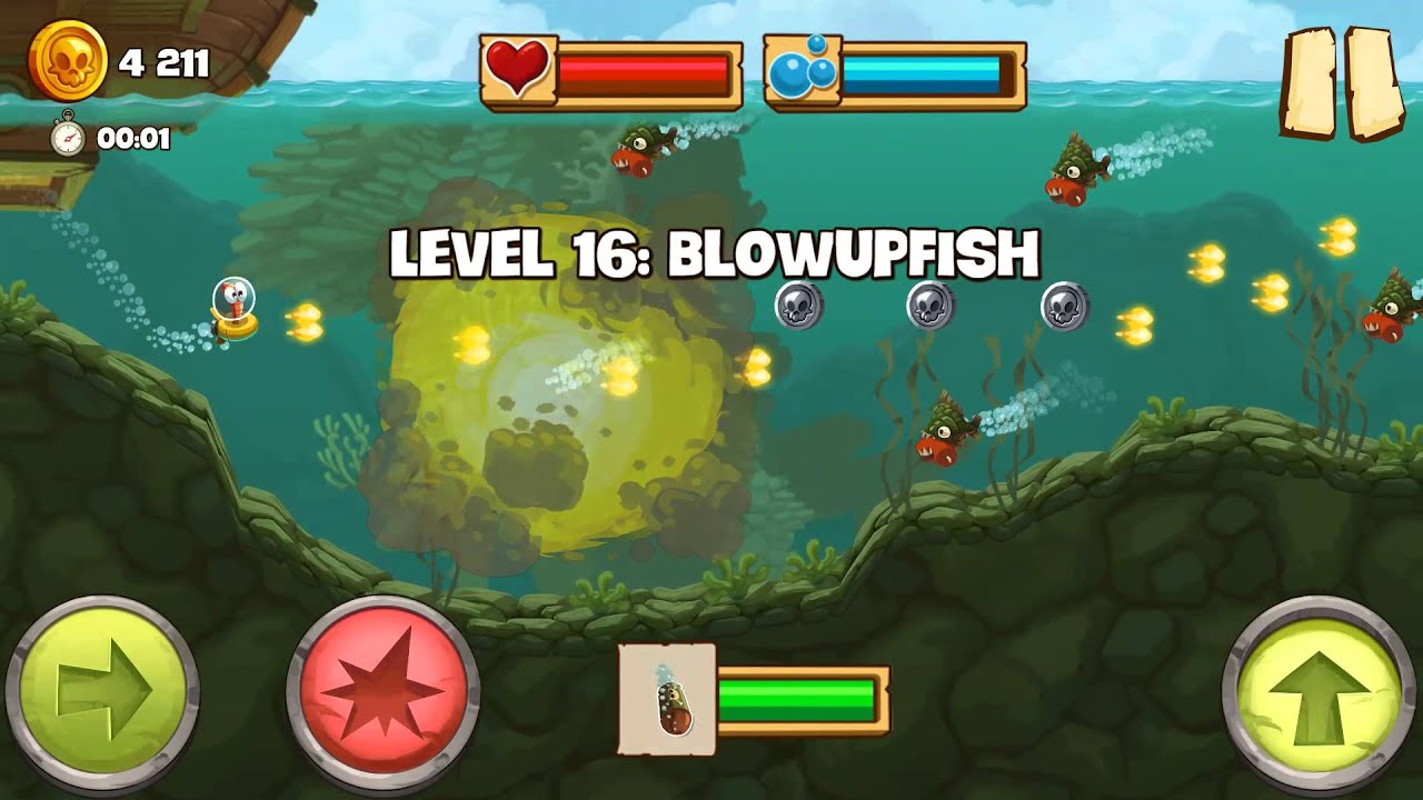 I Hate Fish - Gameplay level #16 Blowupfish [Android] HD - YouTube
